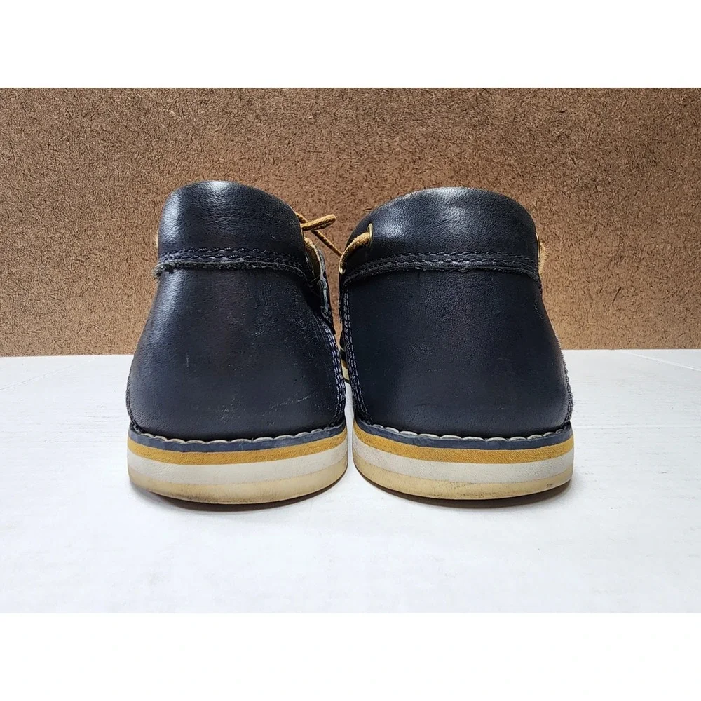 Mens Timberland Classic Boat Shoe Handsewn Dk Blue Leather Boat Shoe Sz 11.5
